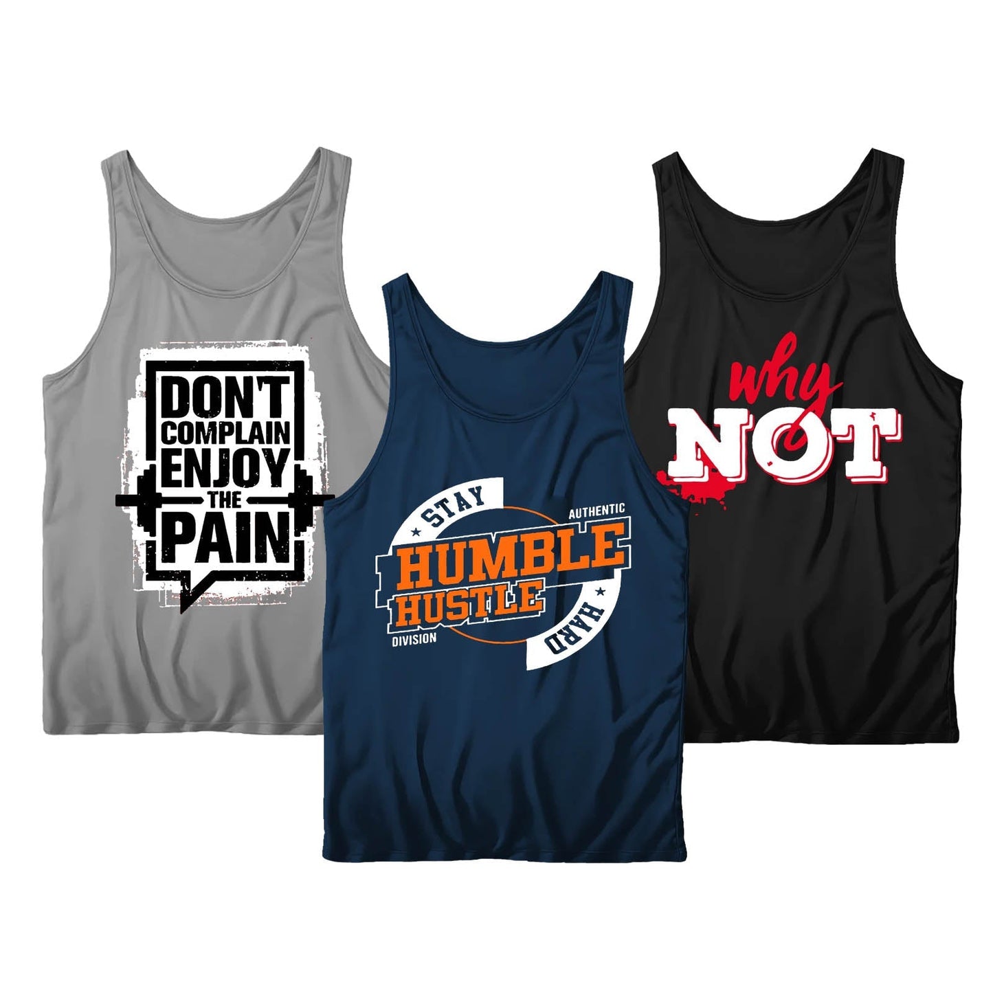 Pack Of 3 Dri-Fit HUMBLE HUSTLE Tanktops